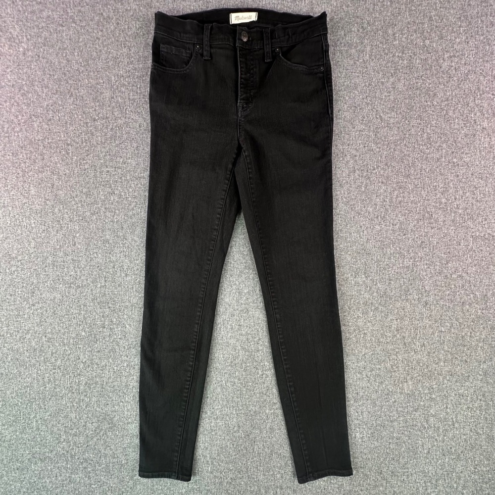Madewell Jeans Womens 28T 9 Inch High-Rise Skinny Black G1203 Tall Denim